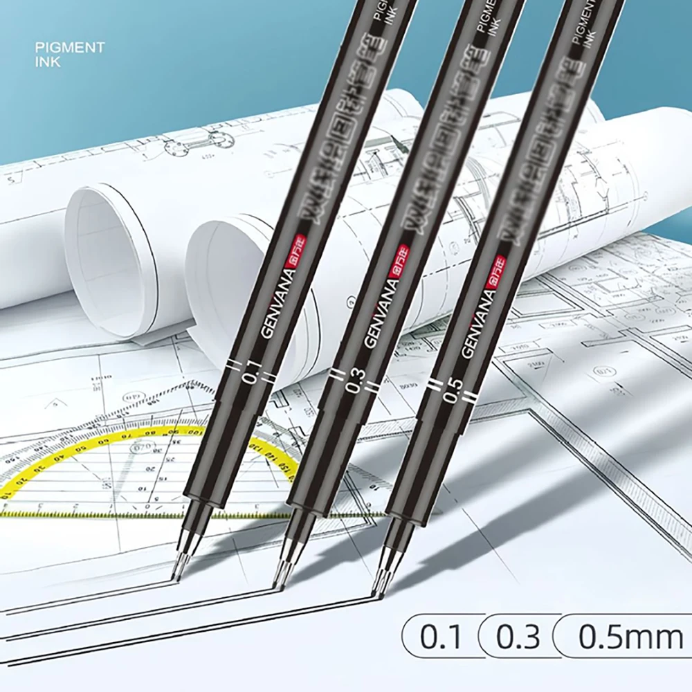 Double line pen for architect exam, double headed needle tube pen, drawing tool, wall line pen, template ruler