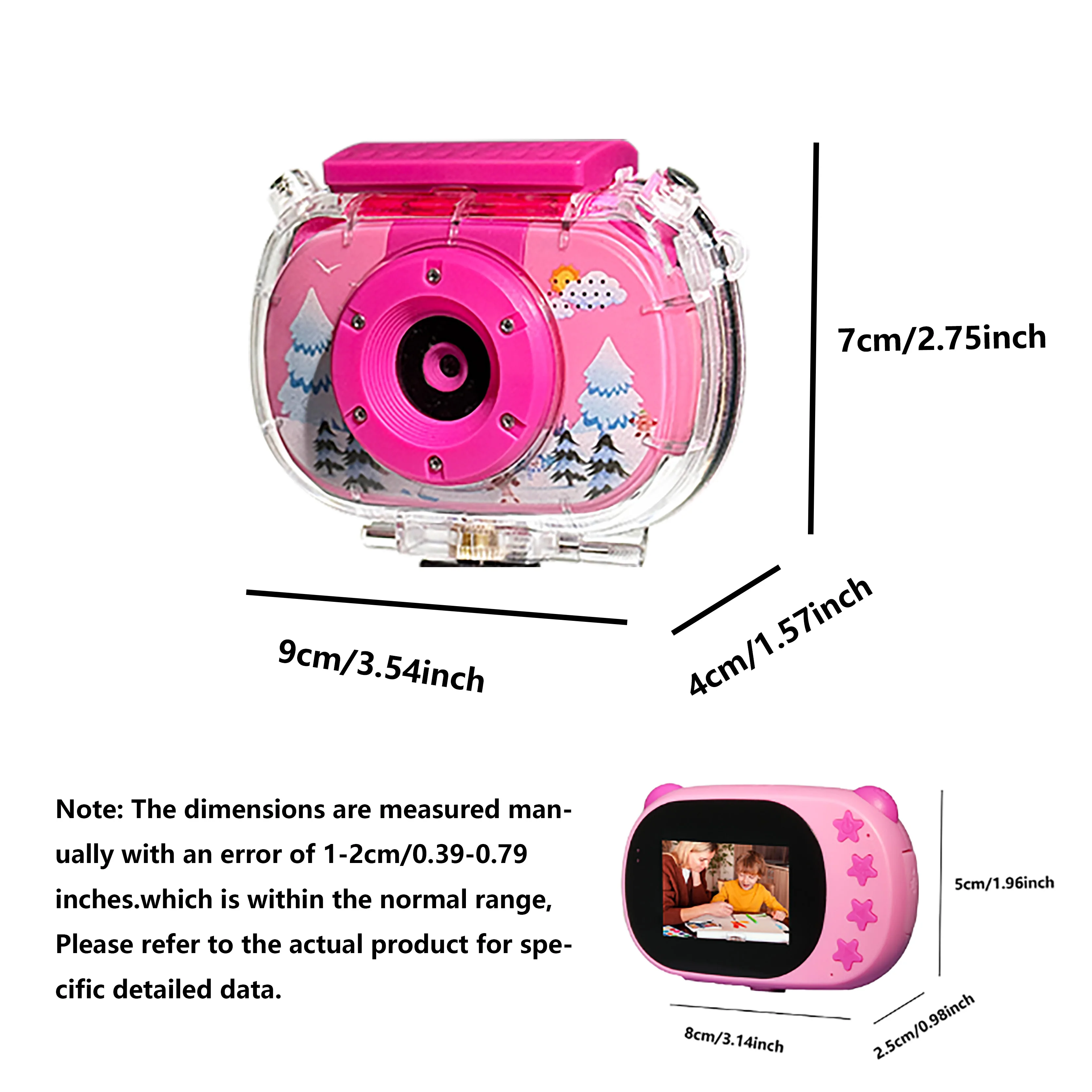 كاميرا مقاومة للماء للأطفال مع بطاقة 32 جيجابايت، لألعاب الأولاد - هدايا عيد ميلاد للأولاد كاميرا رقمية مقاومة للماء، سجل لحمام السباحة وركوب الدراجات