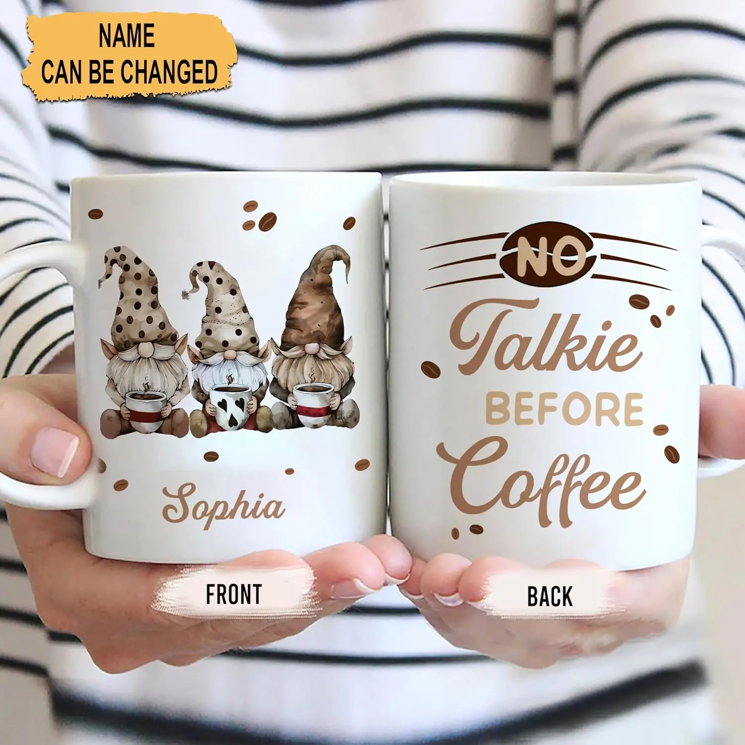 

Personalized Gnomes Coffee Mug - Gnomes Coffee Gift For Women - Lover Gnomes Lovers Gift For Her On Birthday