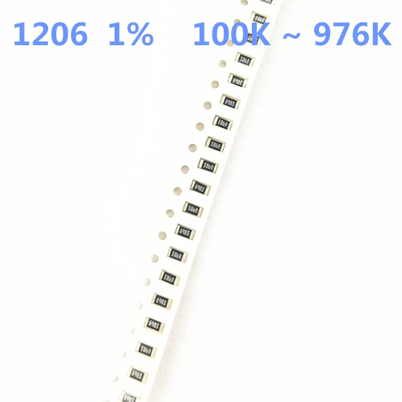 100 sztuk 1206 1% rezystor SMD 1/4W 113K 115K 118K 120K 121K 124K 127K 130K 133K 137K 140K 143K 147K 150K 154K 158K 160K 169 kiloomów