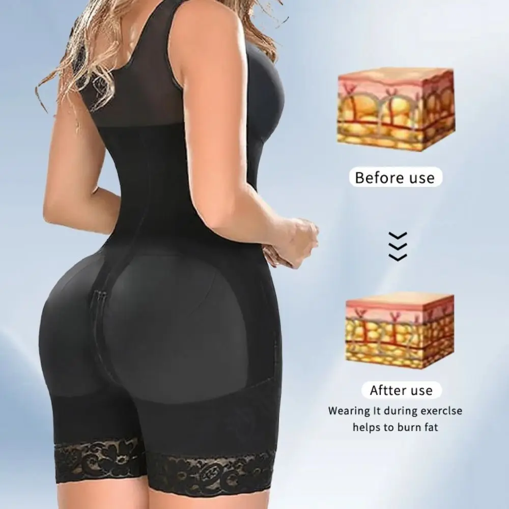 深いVネックの背中開きスリムフィットシェイプウェア、シームレスなお腹引き締め女性用下着、ノースリーブプラスサイズレースビキニボディスーツ女性用