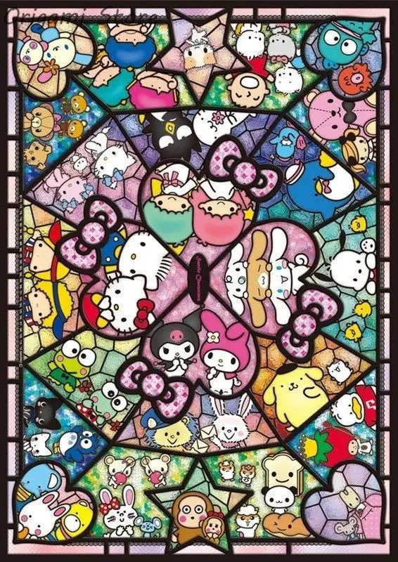 Diamond Painting Sanrio All Characters Stained Glass Window Diamonds Mosaic Handmade Art Exquisite Creative Gift Home Decor