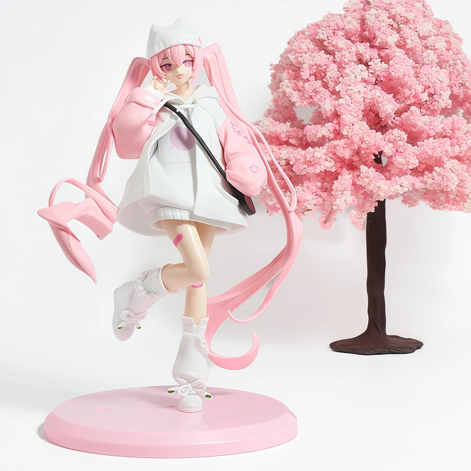 Figurine Hatsune Miku en PVC faite à la main, style quotidien, posture debout, mignonne, décoration périphérique d'animation, jouet