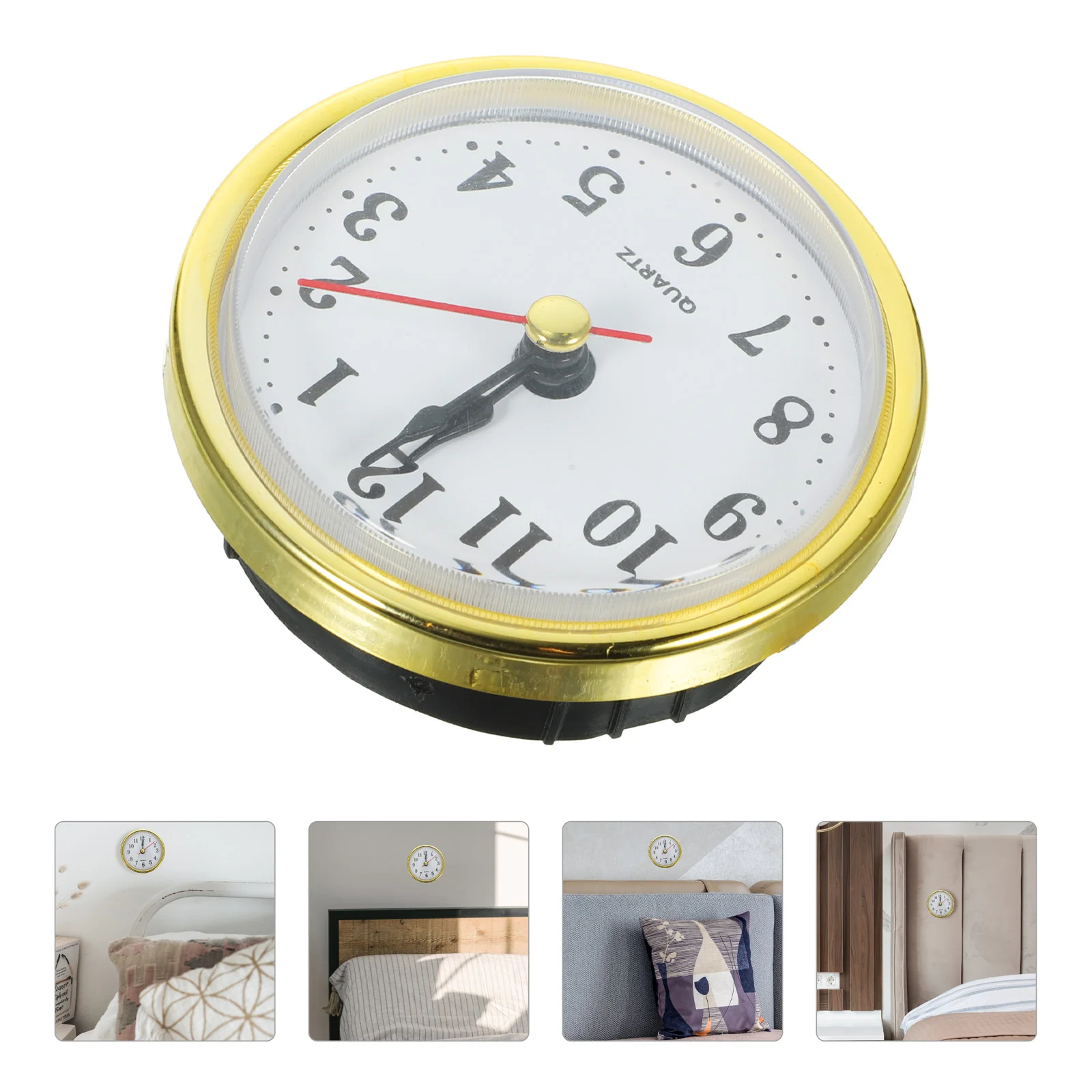 

Miniature Clock Mechanism Inlaid Head with Movement Water Proof Insert Round Plastic Travel