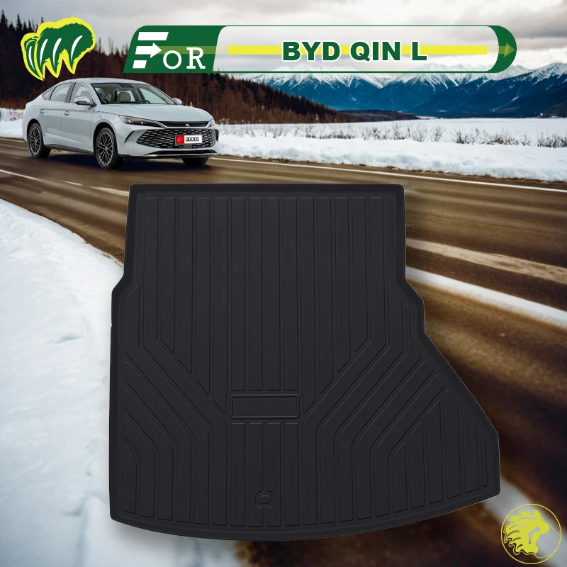 

For BYD QIN L 2024 TPE Custom Fit Car Trunk Mat All Season Black Cargo Mat 3D Shaped Laser Measured Trunk Liners