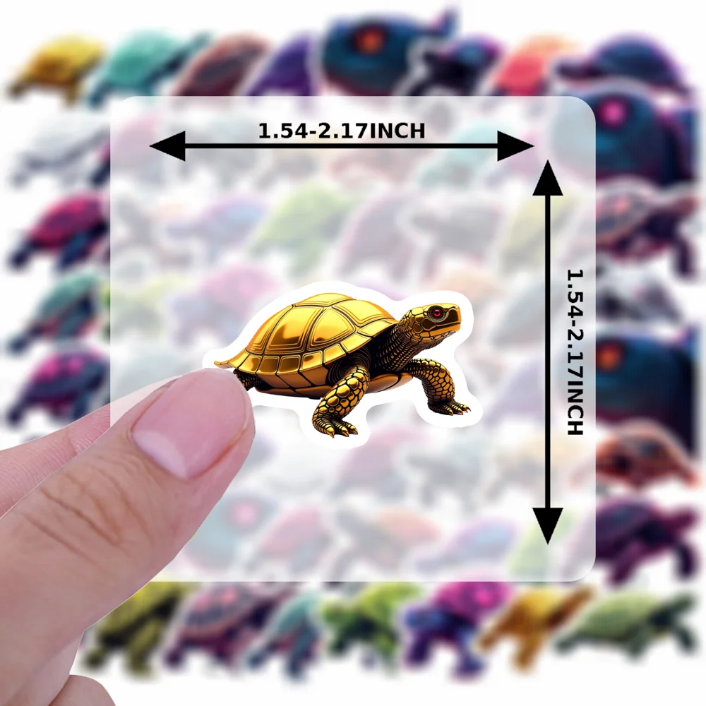 Small-sized Stationerystickers 50pcs Paper-made Adhesive Turtlestickers for Personalizedgifts