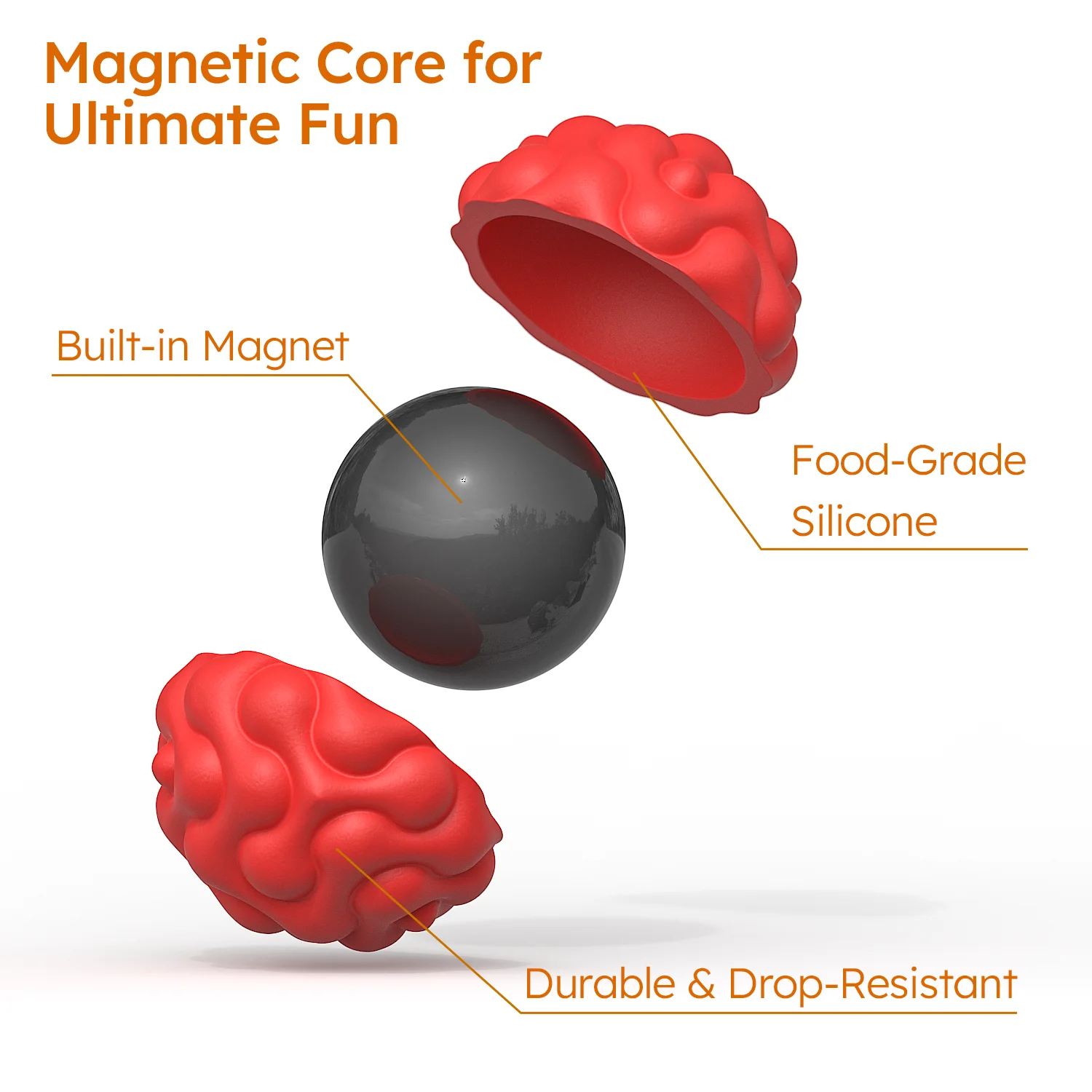 ترقية الجيل الثاني سيليكون كرات مغناطيسية تململ لعبة كرات القلق التوحد تهدئة لعبة طفل الكبار الإغاثة الإجهاد لعبة حسية