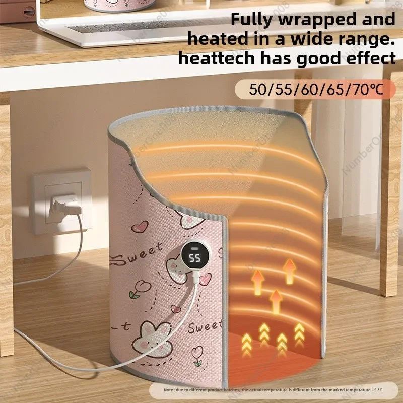 Round cartoon office wrap-around table heating leg warmer