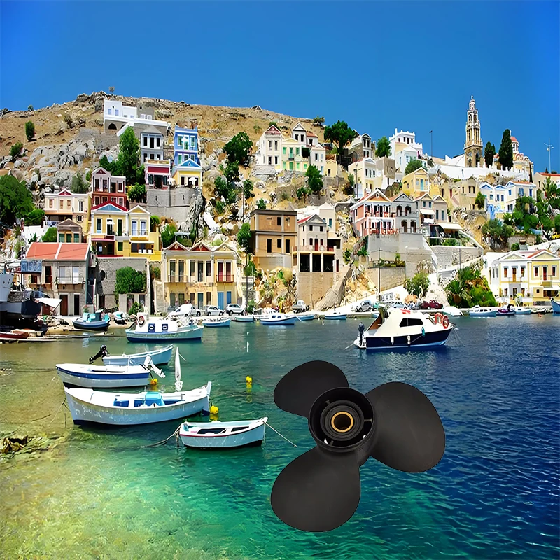 

BoatMan® Aluminum Outboard Propeller 13 3/4X15 for Evinrude&Johnson 90HP 115HP 140HP Motor 15 Tooth Accessories Marine