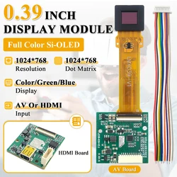 0.39 Inch OLED Display Viewfinder for FPV Drone Aerial Photography 1024*768 Micro AV HDMI Thermal Imaging Night Vision Device