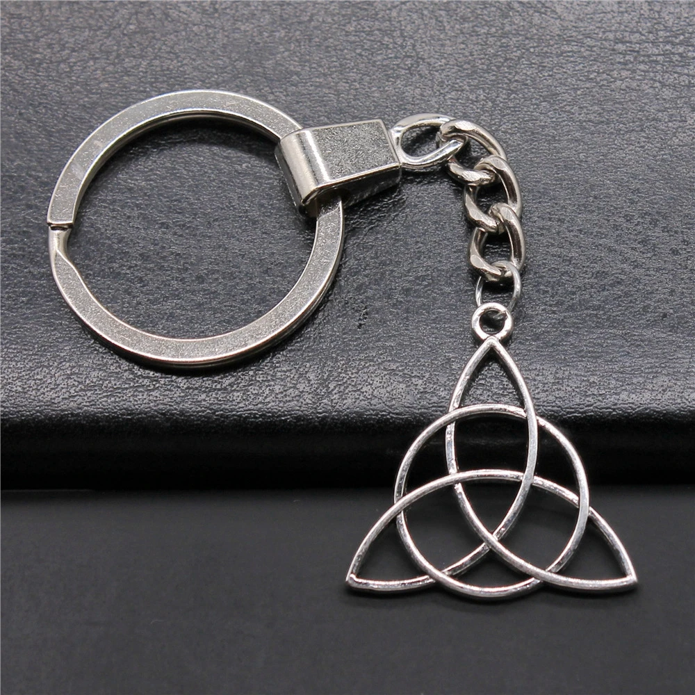 

Fashion 2 Colors 28mm Triquetra Symbol Charms Pendants DIY Women & Men Jewelry Key Chain Souvenir Gift