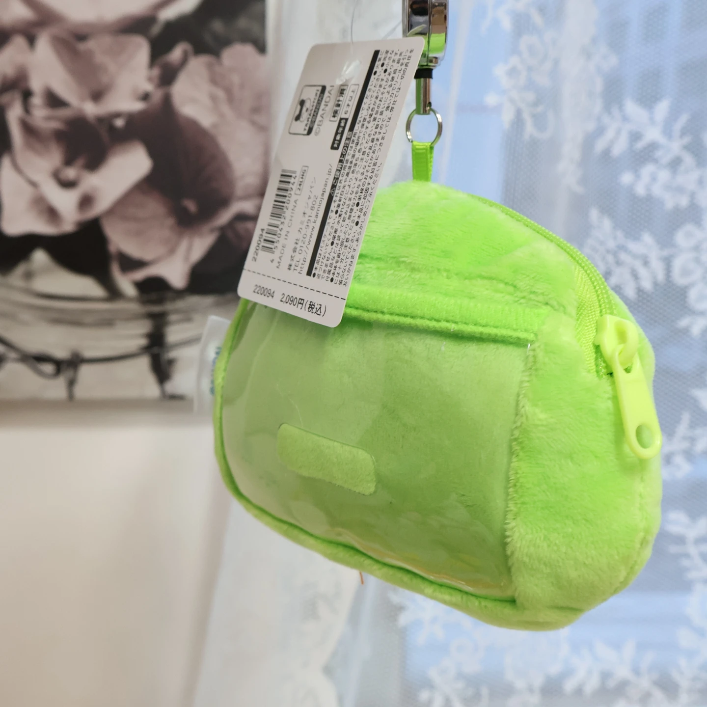 Lindo juguete electrónico de peluche para mascotas Tamagotchi, tarjetero de boca grande, monedero colgante