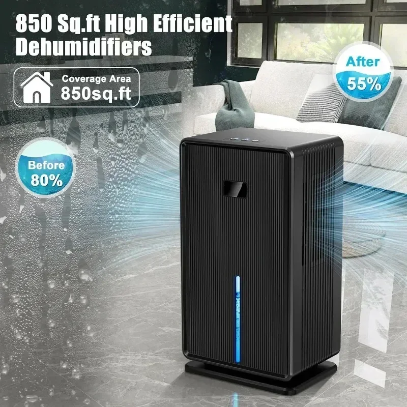 Dehumidifier for Bathroom Bedroom Basement Bathroom RV Closet Bedroom with Automatic Shutoff Home Quiet