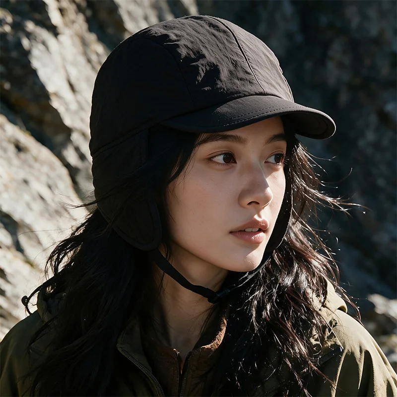 Bomber Hat Women Men Earflap Cap Waterproof Warm Accessory For Autumn Winter Outdoor Hiking Sports Climb