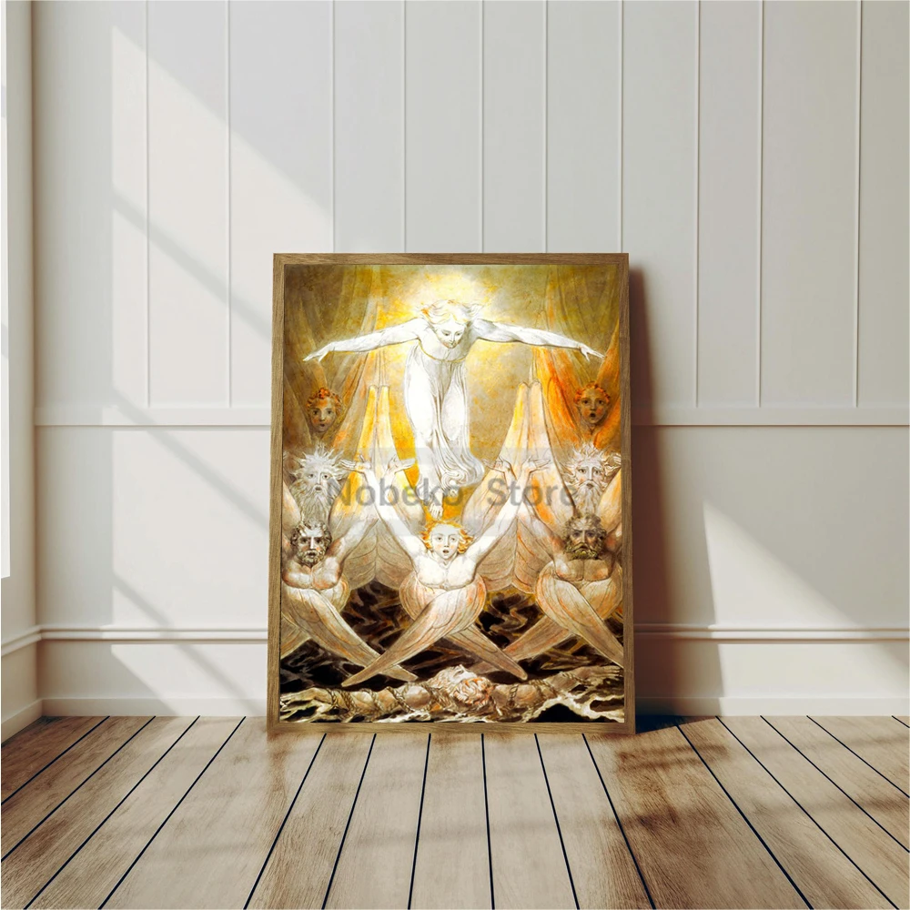 British Religious Painter William Blake Works Poster Christian Prints Canvas Painting Wall Art Pictures Home Room Vintage Decor