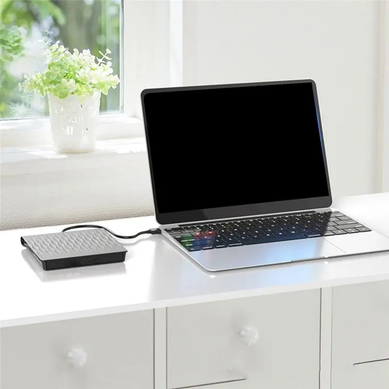 

Портативный внешний оптический привод OK USB 3.0 Type-C для чтения DVD/CD дисков для ноутбуков, ПК, настольных компьютеров, MacBook, iMac, Windows