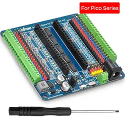 OSOYOO Breakout Board for Raspberry Pi Pico - GPIO Status LEDs, Reverse Power Protection, 3-Pin Sensor/Servo Interface