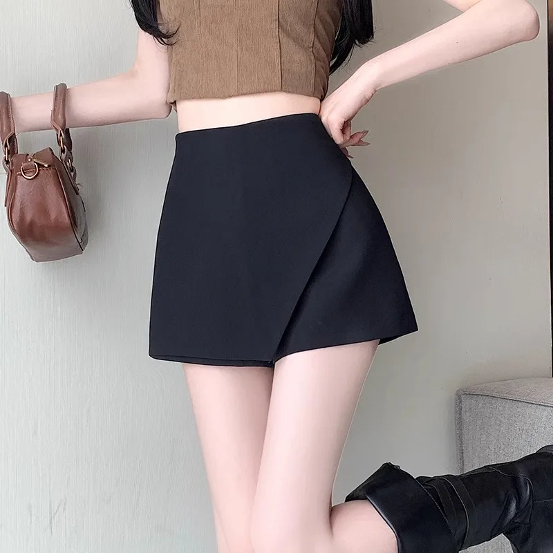 Black Suit Half Skirt Women's Spring Autumn 2026 New Small Size Short Skirt High Waist Slimming Anti Exposure A-Line Skirt Pants