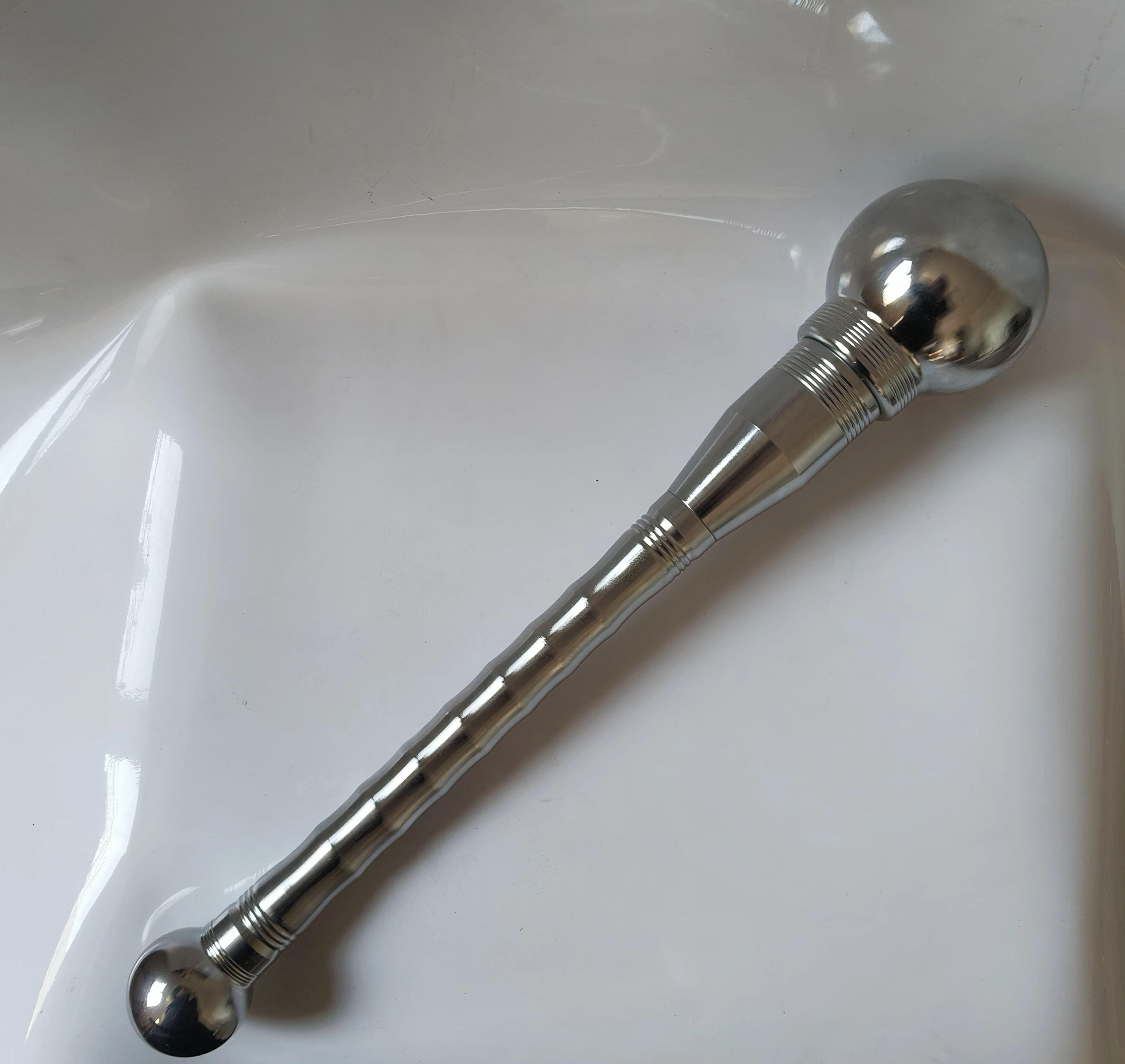 high-end-fitness-equipment-chrome-plating-process-steel-fitness-hammer-martial-arts-sport-fitness-massage-mallet