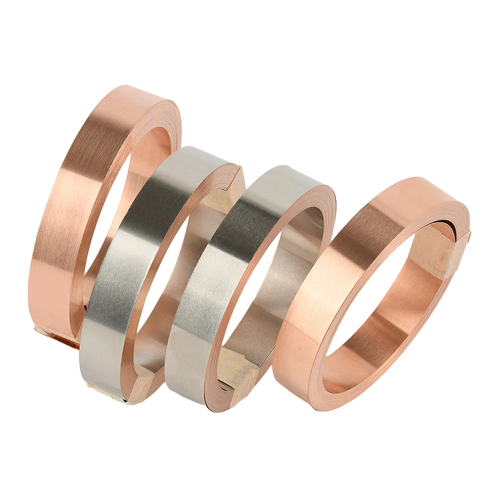 5 متر/10 متر T2 شريط نحاسي مطلي بالنيكل/شريط نحاسي نقي أداة لحام البقعة لبطارية 18650 0.15 مللي متر 0.2 مللي متر ورقة لحام النيكل ﻿