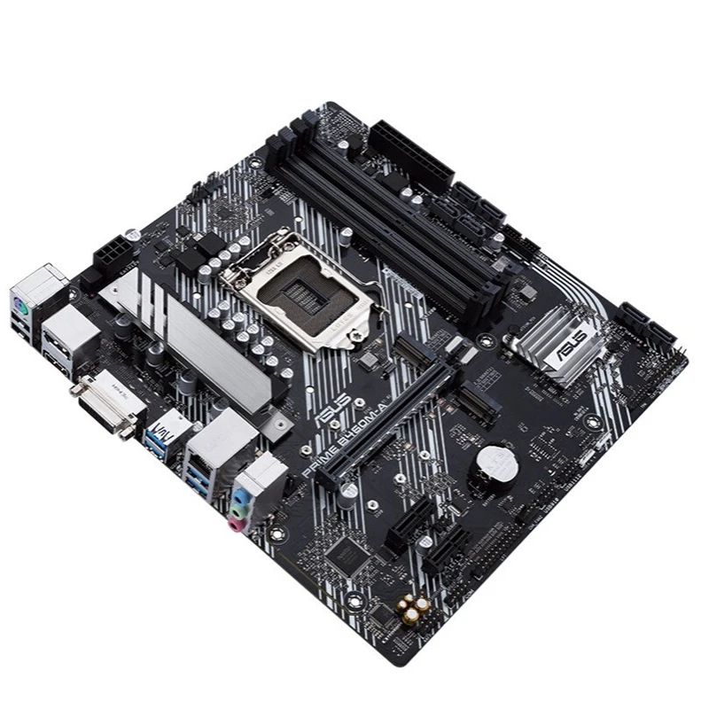 เมนบอร์ด ASUS ไพรม์ B460M-A LGA1200รองรับส่วนหัว Aura SYNC RGB M.2คู่ DDR4 2933MHz