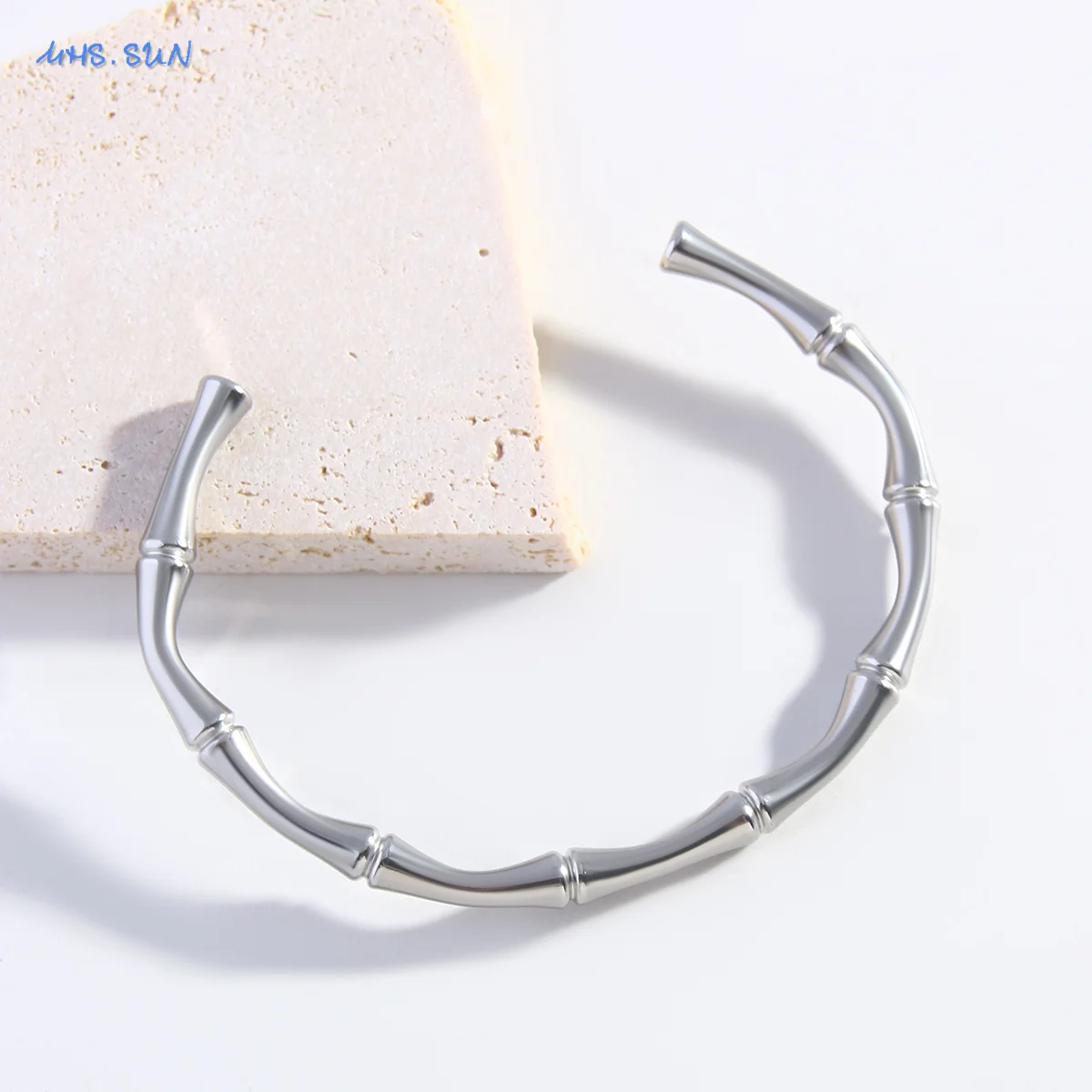 Mhs. sun einfache Kreuz Edelstahl Armreif kann Armband für Frauen Männer wasserdicht Gold Farbe tägliche Manschette Schmuck 1pc öffnen