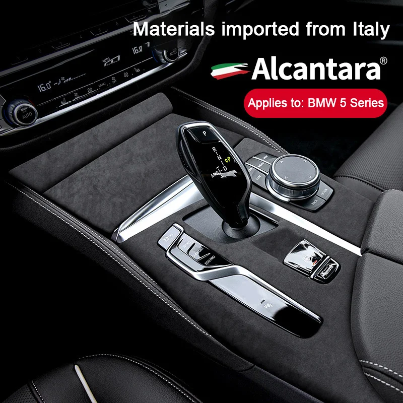 

Italy Alcantara Suede For BMW 5 Series G30 F90 G38 G31,Car Center Console Gear Shift Panel Cover Trim Decorative Shelth Shell