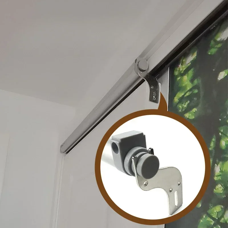 Sliding Door Closer Buffer Damping Aluminum Alloy Sliding Door Glass Door Sliding Door Simple Household Automatic Door Closer