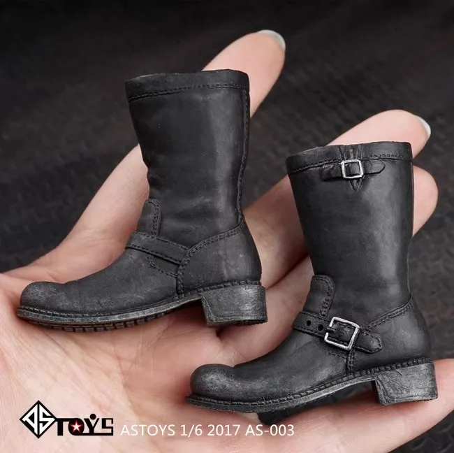 

ASTOYS 1/6 AS003 T2 T800 Boots Black Leather Shoes AS006 Combat Boots Model fit 12" Male Figure Collection DIY