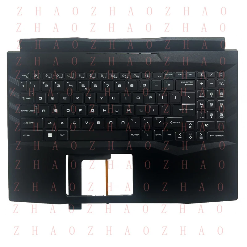 

L+ Для MSI Crosshair 15 A11UCK UEK MS-158L Верхний корпус с подставкой для рук и синей подсветкой