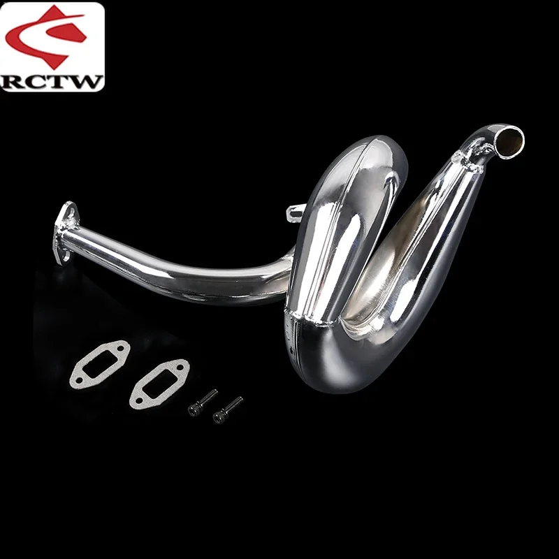 Metal 71CC Engine Exhaust Pipe Kit for 1/5 HPI ROFUN BAHA ROVAN KM BAJA 5B 5T or LOSI 5IVE T Truck Spare Toys Parts