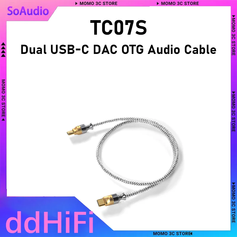 

ddHiFi TC07S Серия Nyx, серебряный USB-кабель Type-C HiFi для аудиофилов с покрытием Litz Silver и экранированием LCOFC (10 см/50 см)