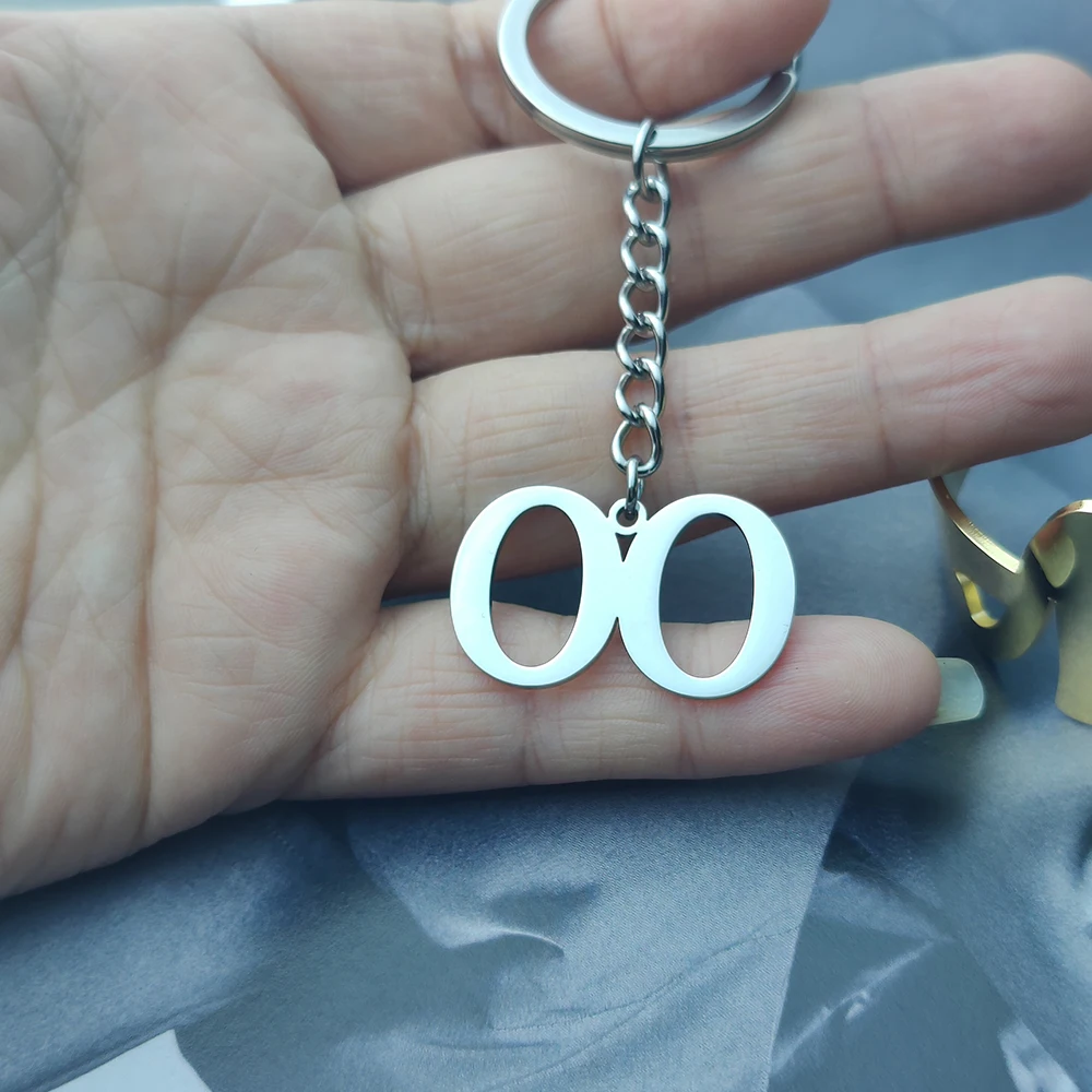 Personalisierte nach anzahl schlüssel ring edelstahl glück anzahl keychain und zimmer der glück anzahl tag tag