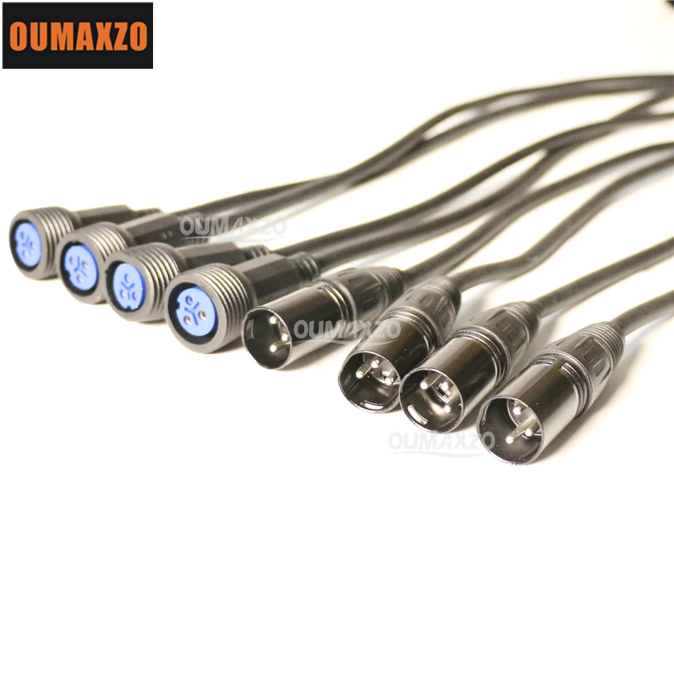 2m 3m 5m 10m meter ip65 Outdoor Stage light waterproof DMX512 Power Cable LED par Wall wash hand in hand extension adapter cable