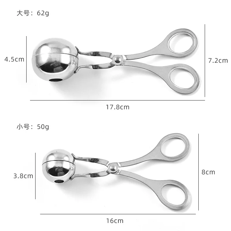 Stainless Steel Meatball Clips Meatballs Maker Tool Non Stick Stuffed Meat Balls Fish Ball Rice Ball Making Mold Kitchen Gadgets