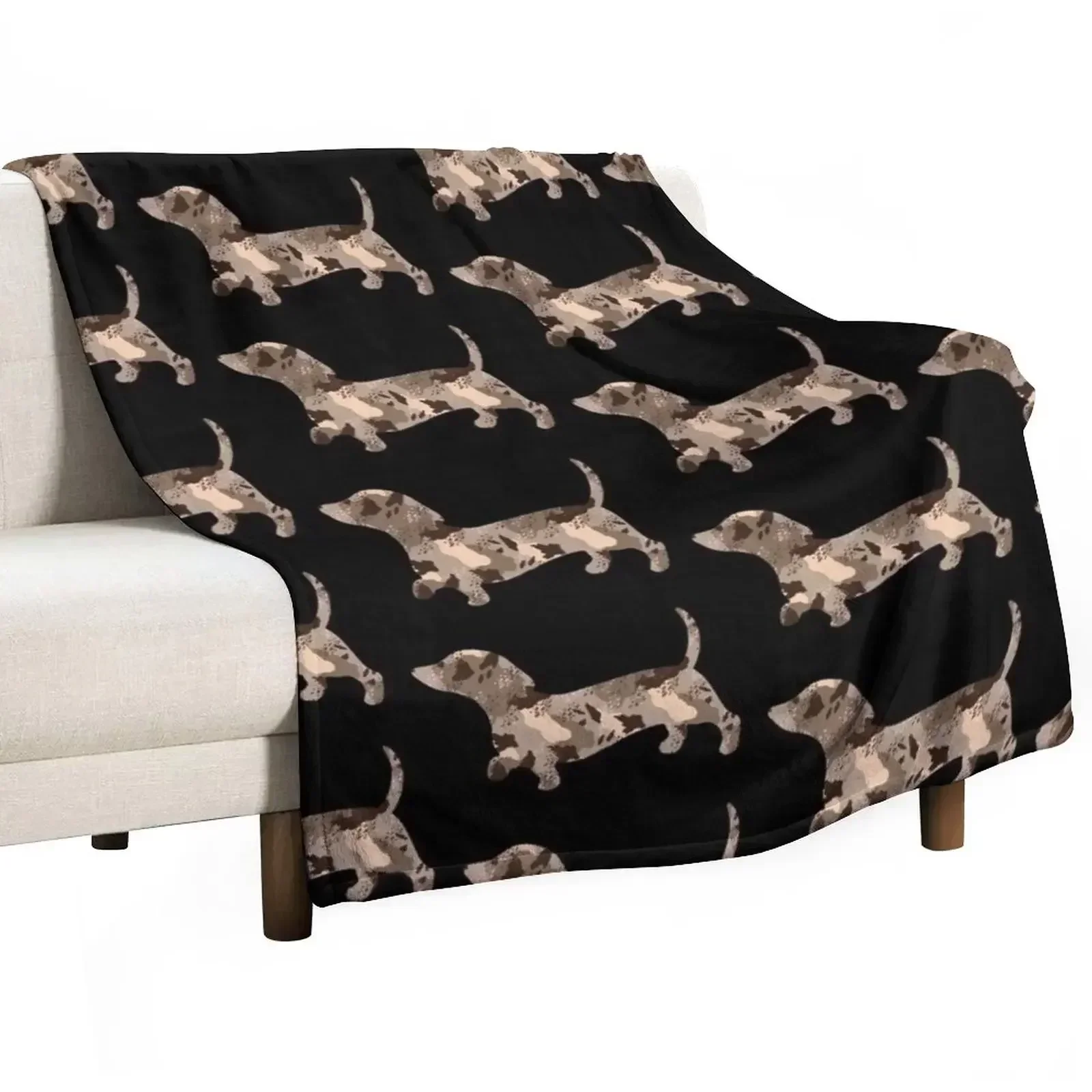 

Dapple Dachshund Dog Pattern Throw Blanket for sofa Camping Blankets For Baby Thin Blankets