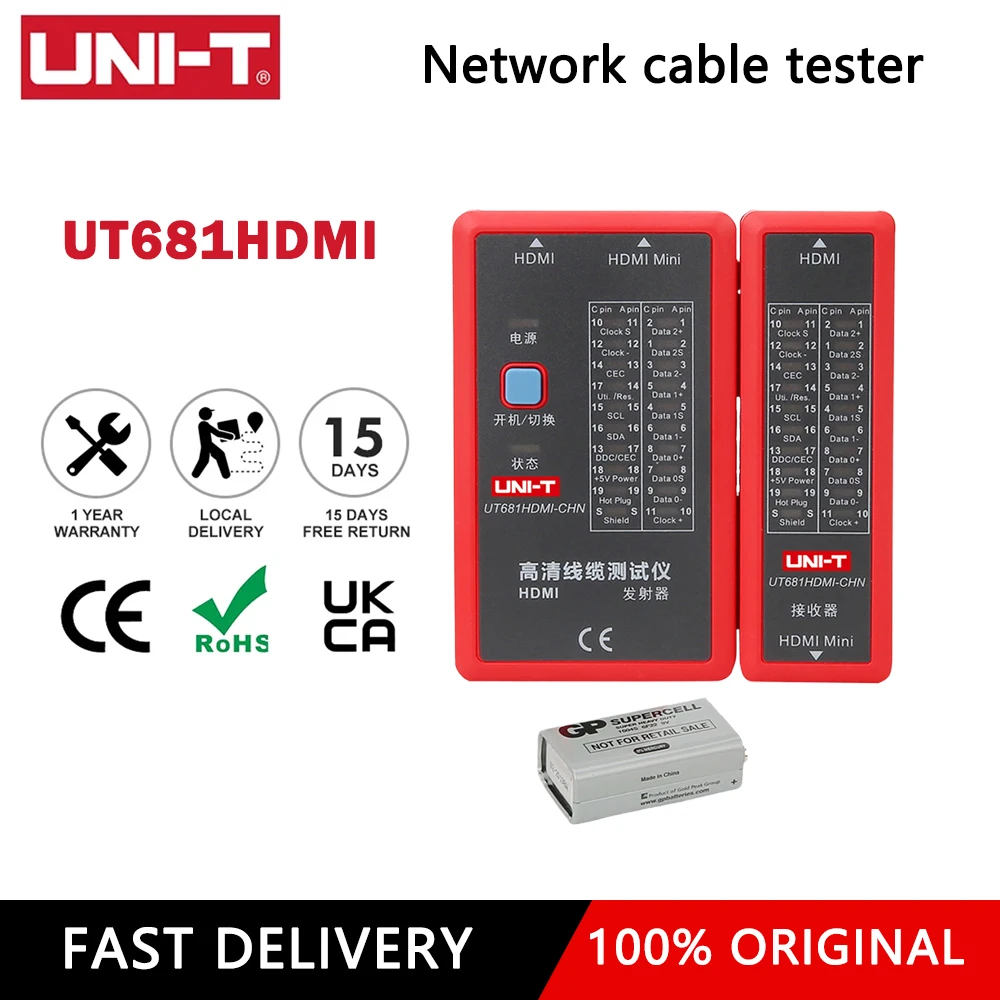 UT681 MINI Data Cable Tester 20LED Status Indictor