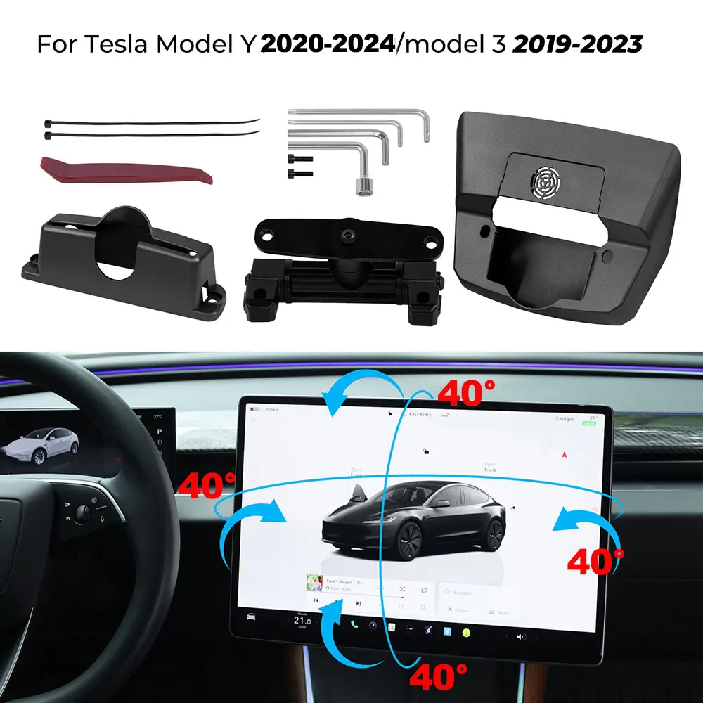 

Держатель для регулировки GPS-навигации в автомобиле для Tesla Model Y 2020-2024, поворотный экран центральной консоли для Tesla Model 3 2019-2023