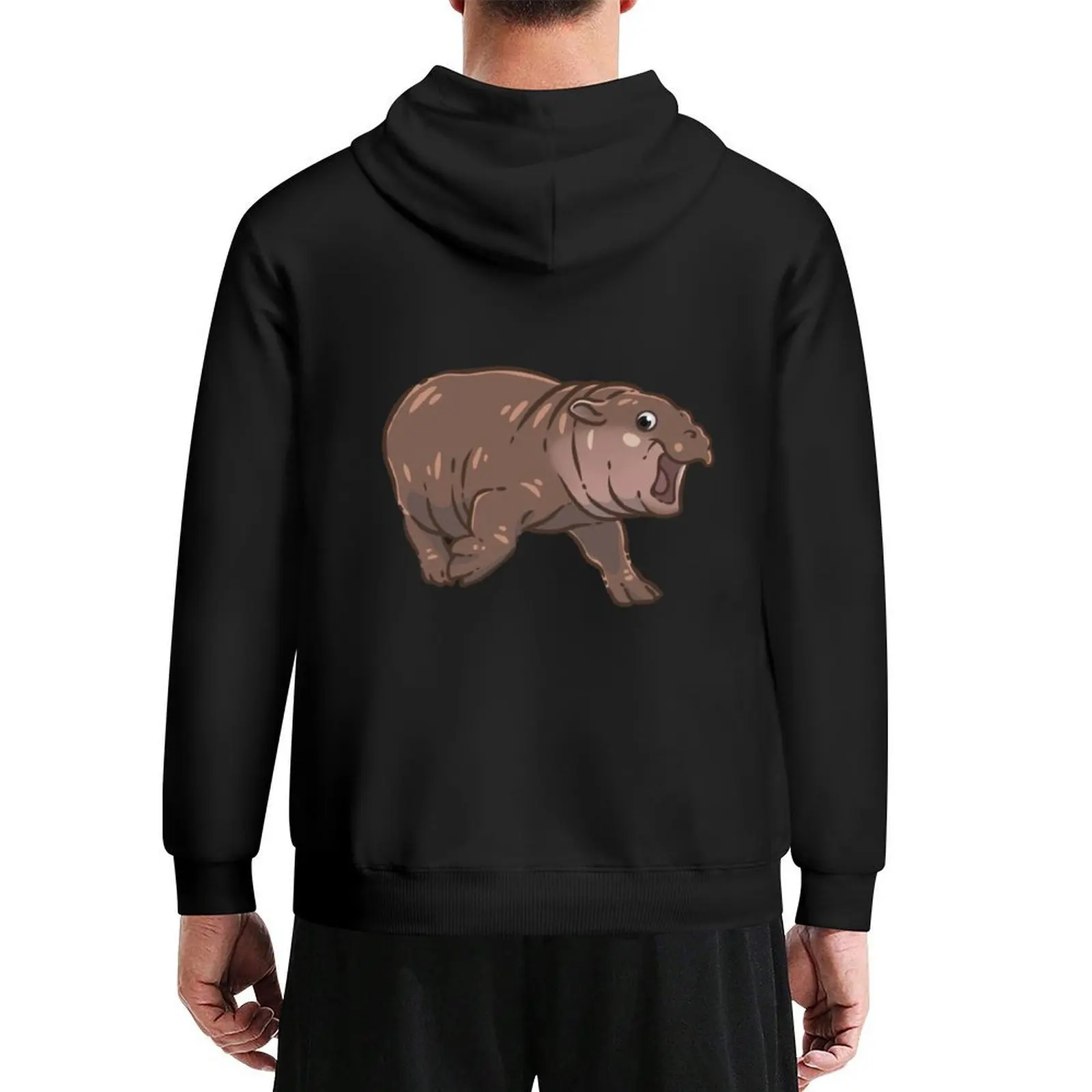 

Moo deng baby hippo panik Hoodie hooded shirt mens designer clothes men wear men's clothing hoodie