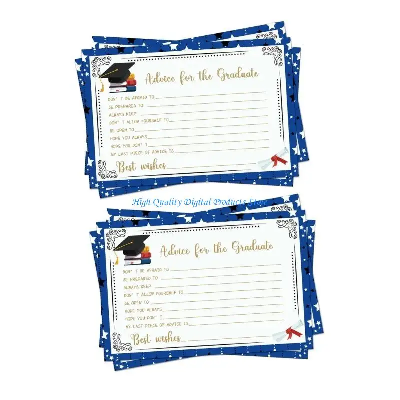 U2JE Pack 6 Afstuderen Wensen Advies Kaarten 6x4Inch Wenskaarten voor Afgestudeerden School Feestartikelen Afstuderen
