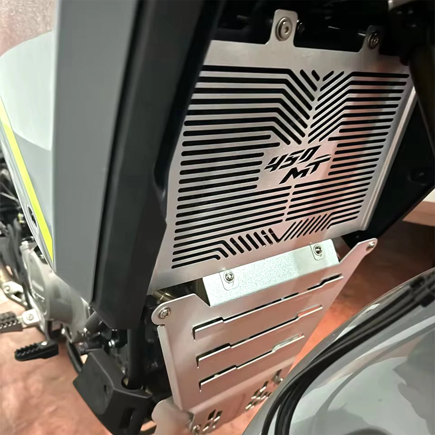 For CFMOTO 450MT Water tank protection network Cfmoto 450MT Exhaust head protective cover CFMOTO 450MT Lower fender Filler plate