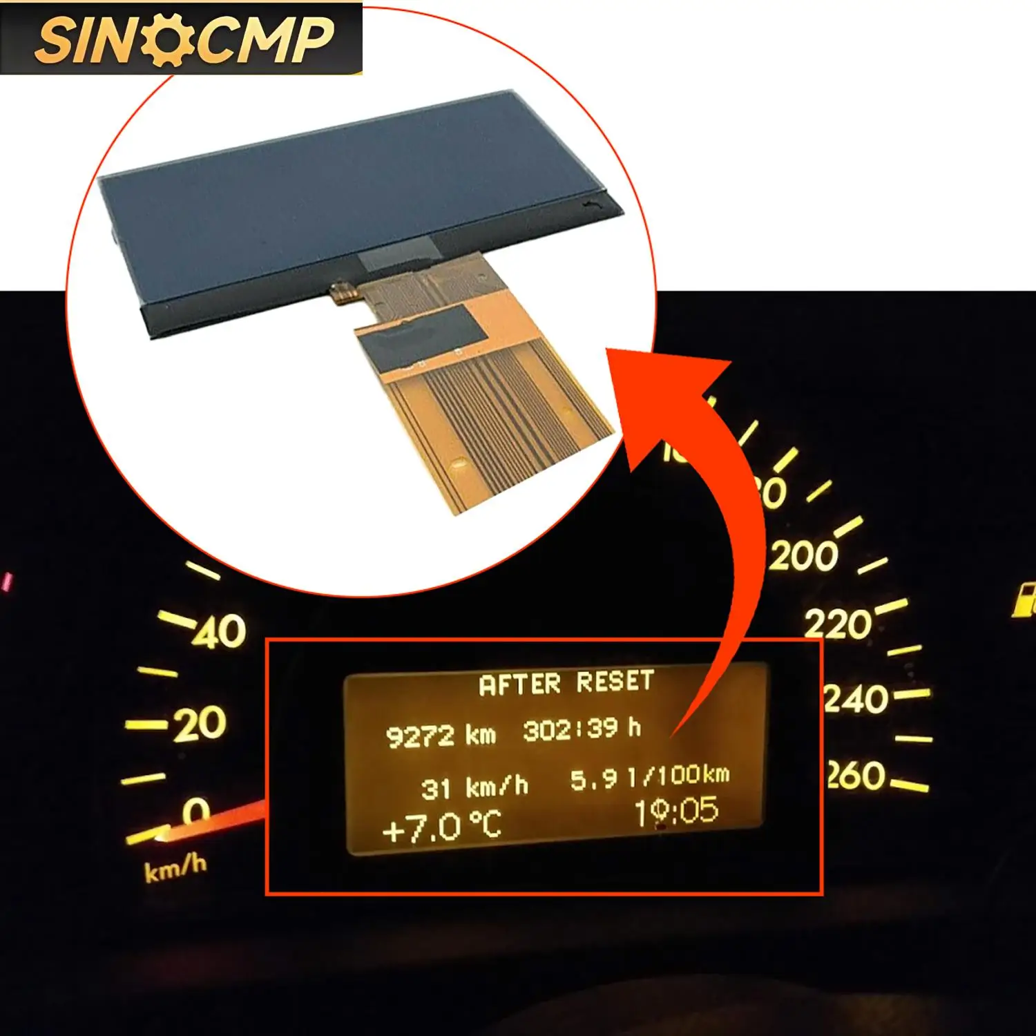 

LCD Display Screen For Mercedes Benz W203 C Class G class 2002-2007 Instrument Cluster Dashboard 2000-2004/W463 Parts 1Pc