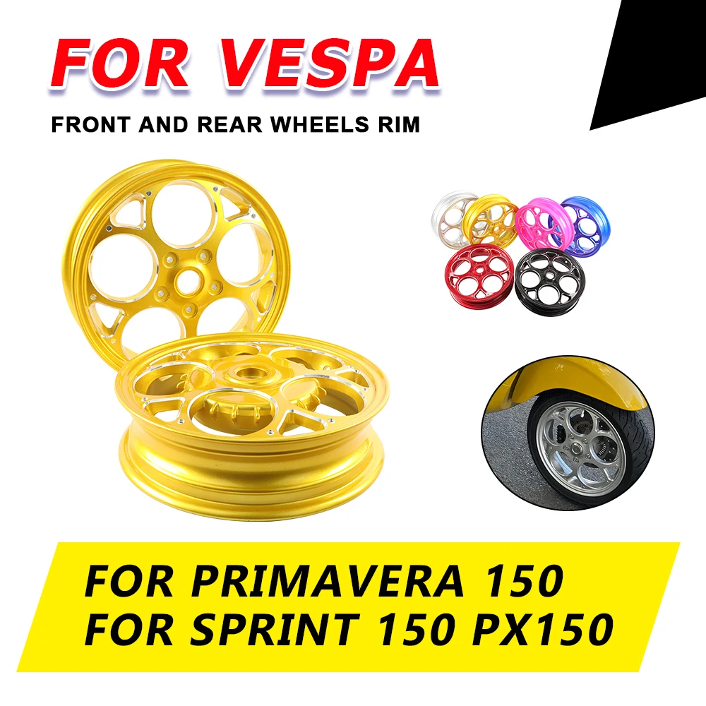 2PCS Aluminum Rim Wheel Hub Tire Front and Rear Scooter 12 inch Modified Wheel Spare Parts For Vespa Primavera Sprint 150 PX 150