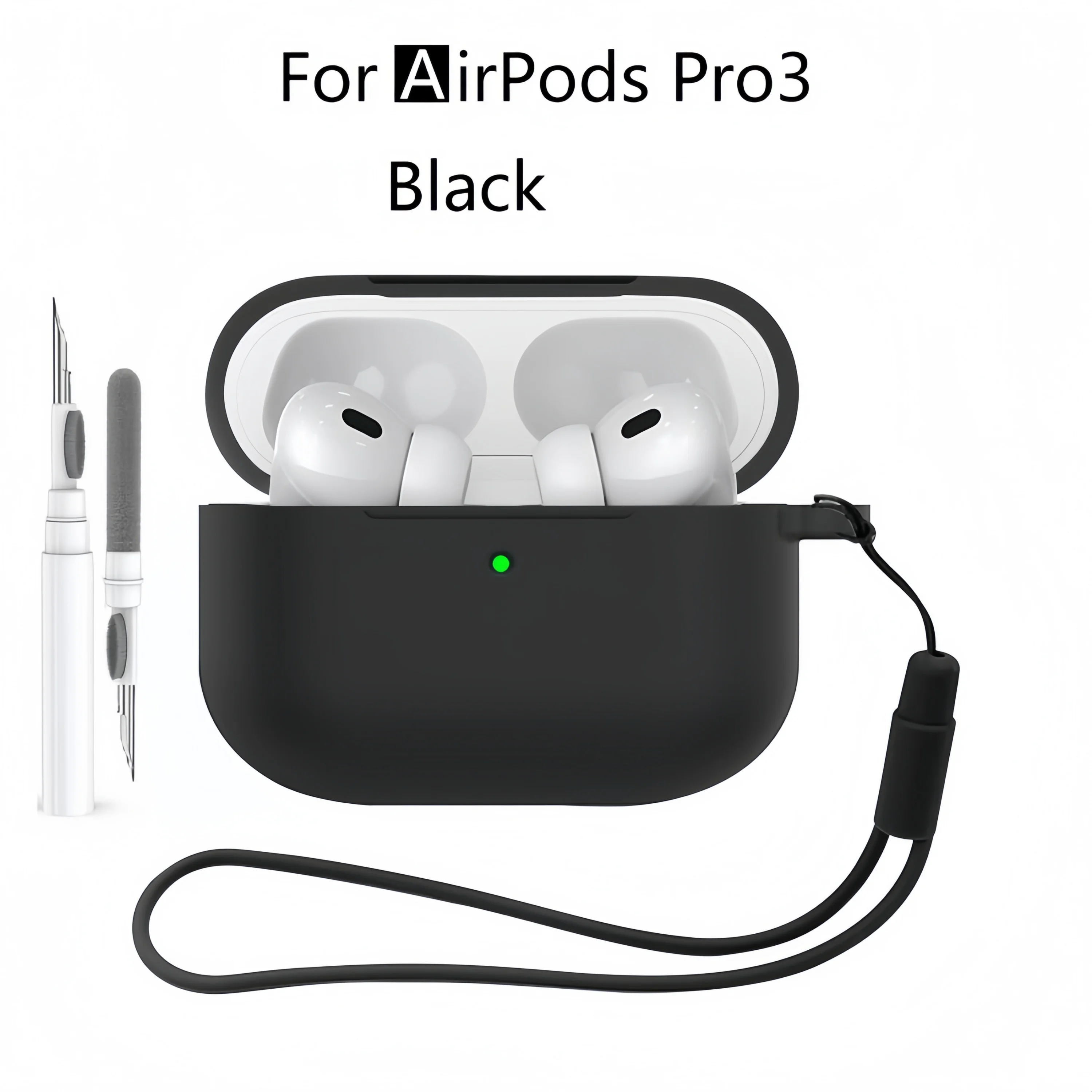 Neu für Airpods Pro 3 2025, Silikonhülle, Kopfhörer-Zubehör mit Reinigungsset und Lanyard, vollständige Schutzhülle für Airpods Pro 3 – Detail 23