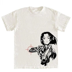 Camiseta holgada de manga corta para hombre y mujer, camisa con estampado de Anime, estilo Hip Hop, Harajuku gótico, Punk, Y2k