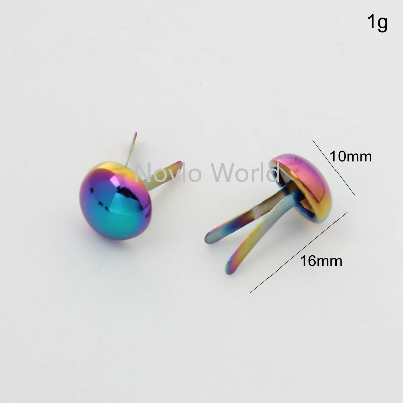 50-200pcs 10-12-15mm round Spikes fashion pop rivets stud turritus spikes rivet for bags shoes wallets belts Rainbow