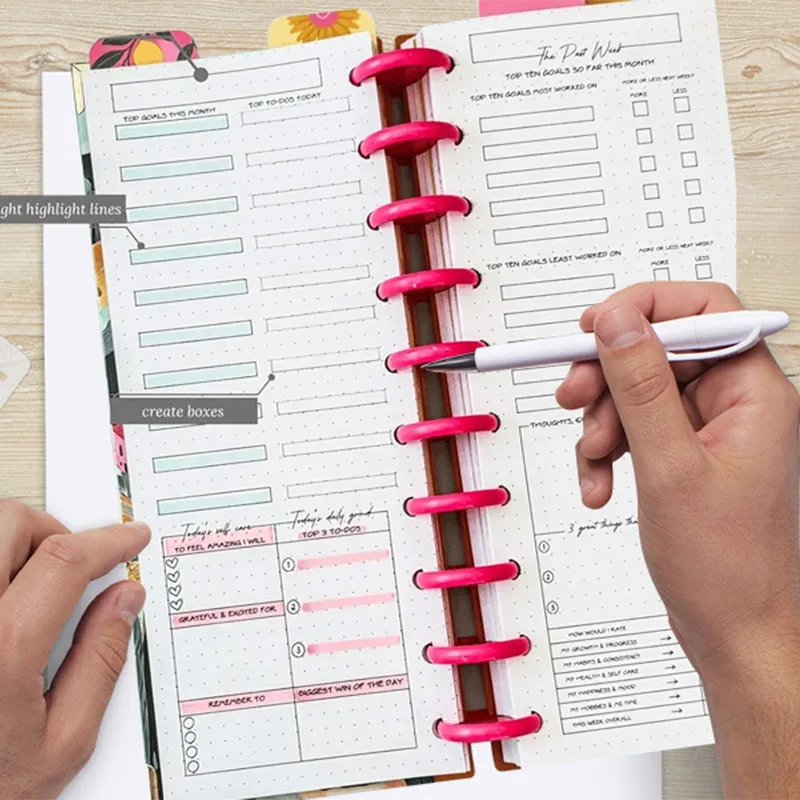 플래너 스텐실 템플릿 수제 유연한 저널 눈금자 플래너 용 멀티 템플릿 Pvc 스텐실 재사용 가능한 절단 가이드