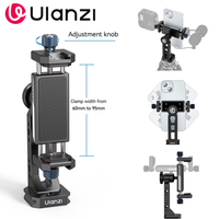 Ulanzi MA53 360 Rotation Metal Phone Holder Tripod Mount Cold Shoe Uka Arca Mount Clip Clamp with 60-95mm Width for Living Vlog