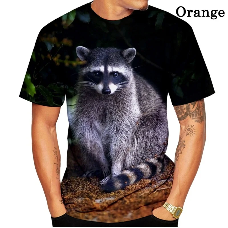 

New Raccoon T-Shirts 3d Animal Print Cute Raccoon Design Tshirt Fashion Women's/Men's Summer T Shirt Tops XS-5XL