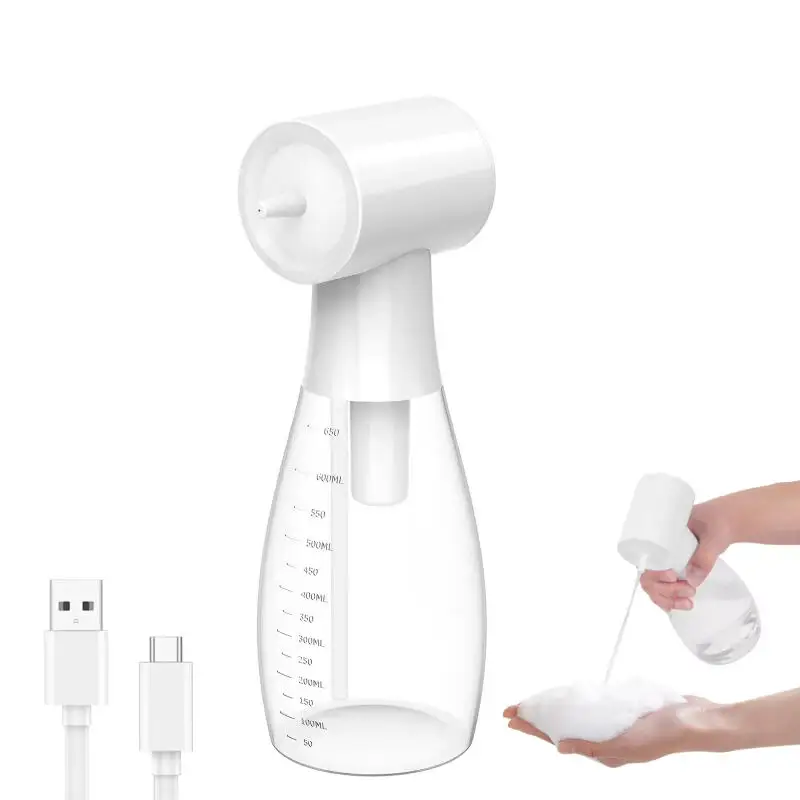 

650Ml Electric Liquid Foam Dispenser Automatic Continuous Foaming Shampoo Detergent Smart Bathroom Bubble Soap Dispenser